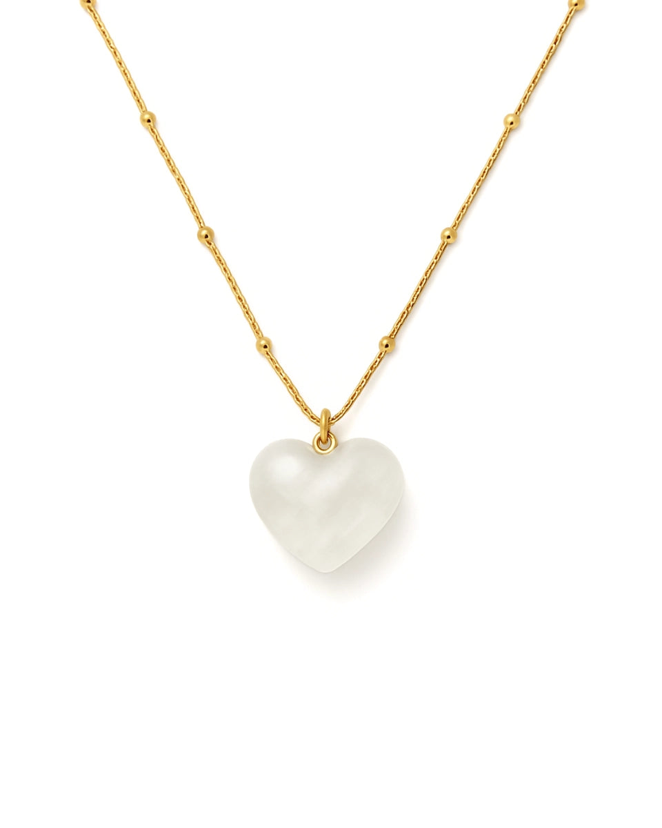 Naszyjnik z serduszkiem Love Moonstone Gold