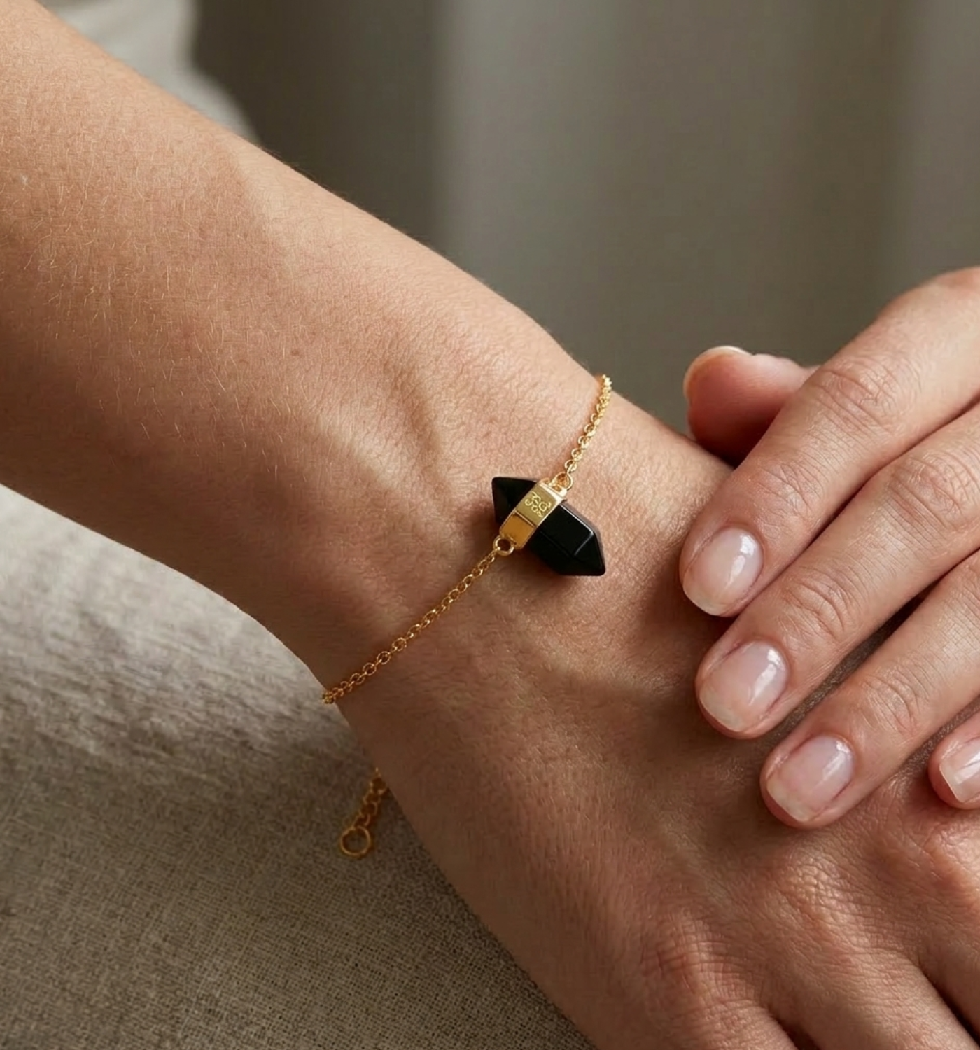 Bransoletka Black Onyx Gold