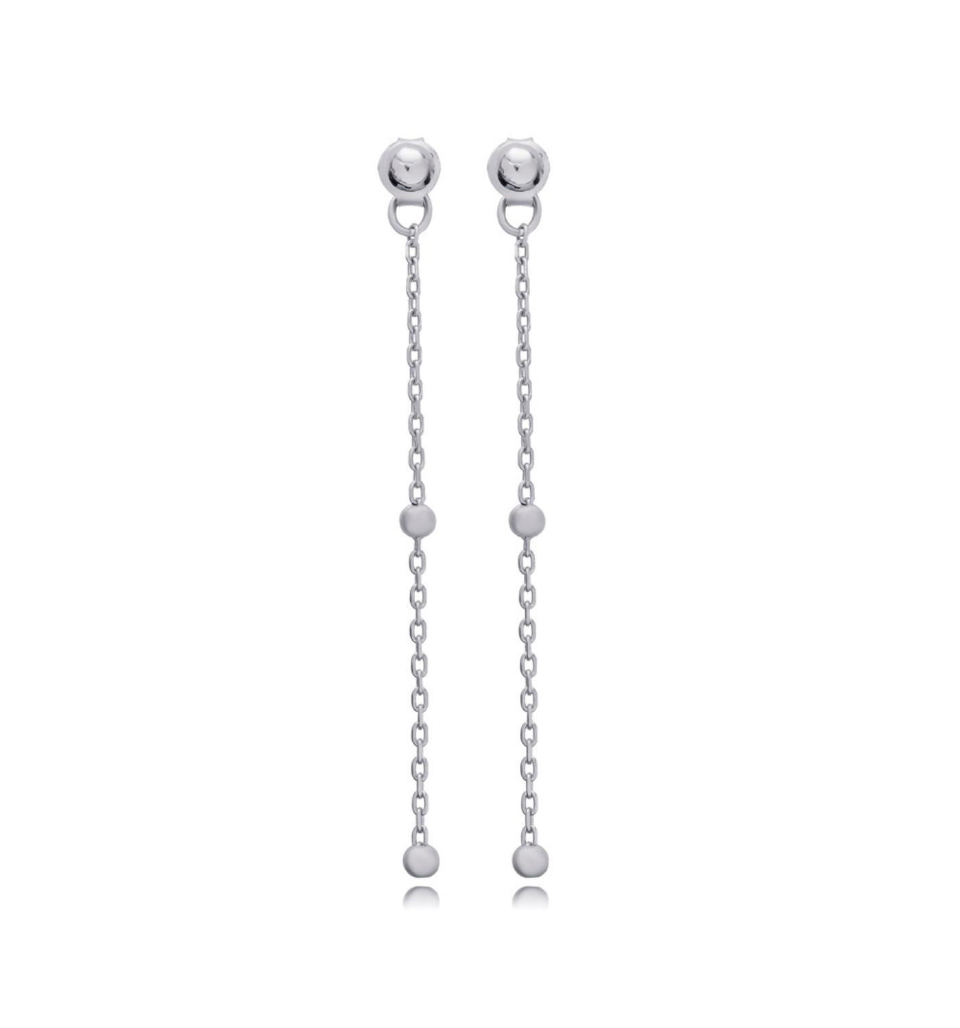 Long Silver Earrings