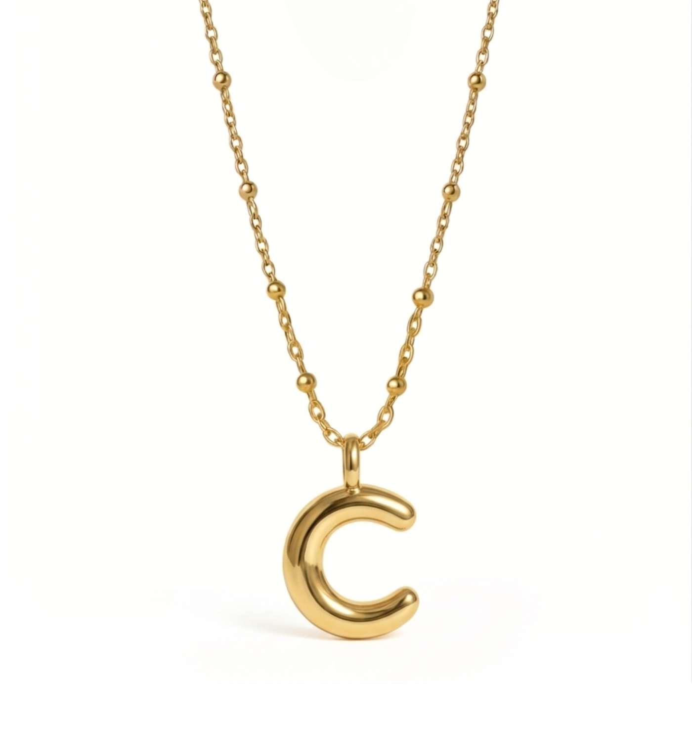 Necklace with the letter C