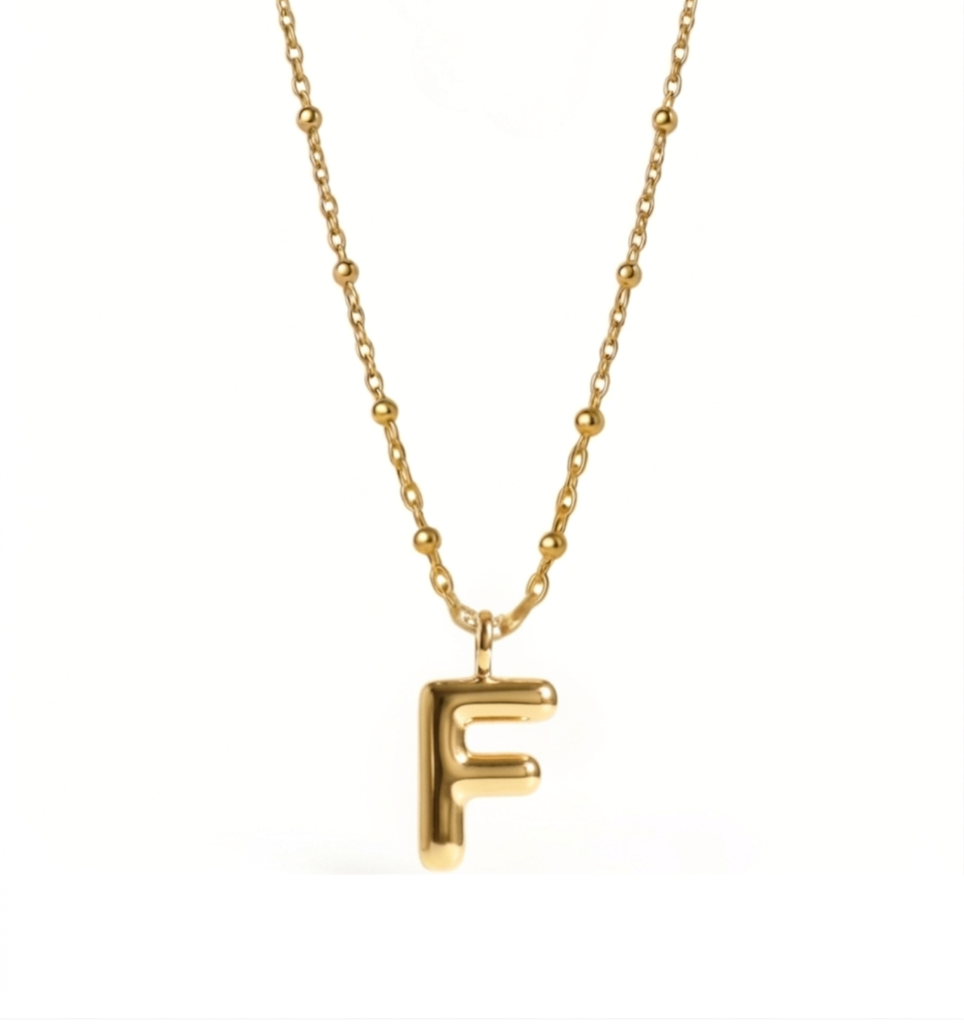 Necklace with the letter F