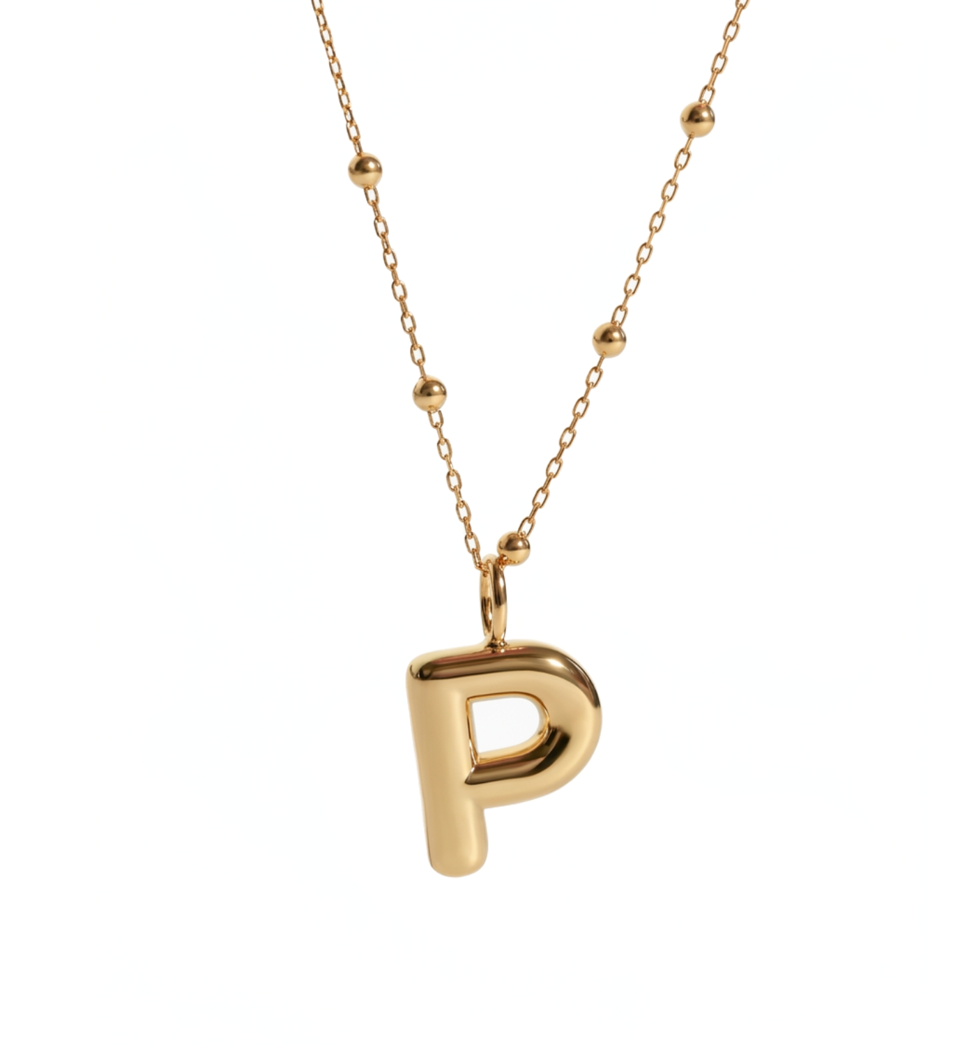 Necklace with the letter P