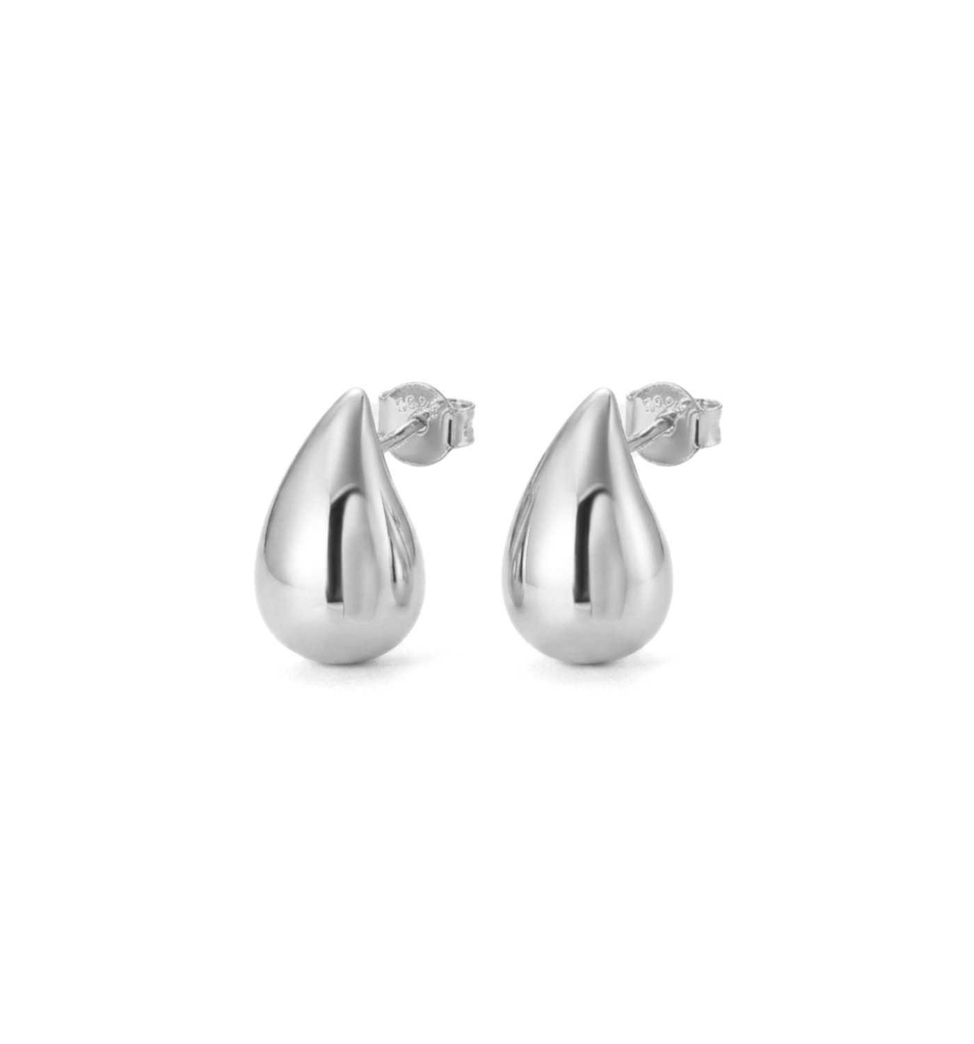 Silver teardrop earrings Tear Mini Silver