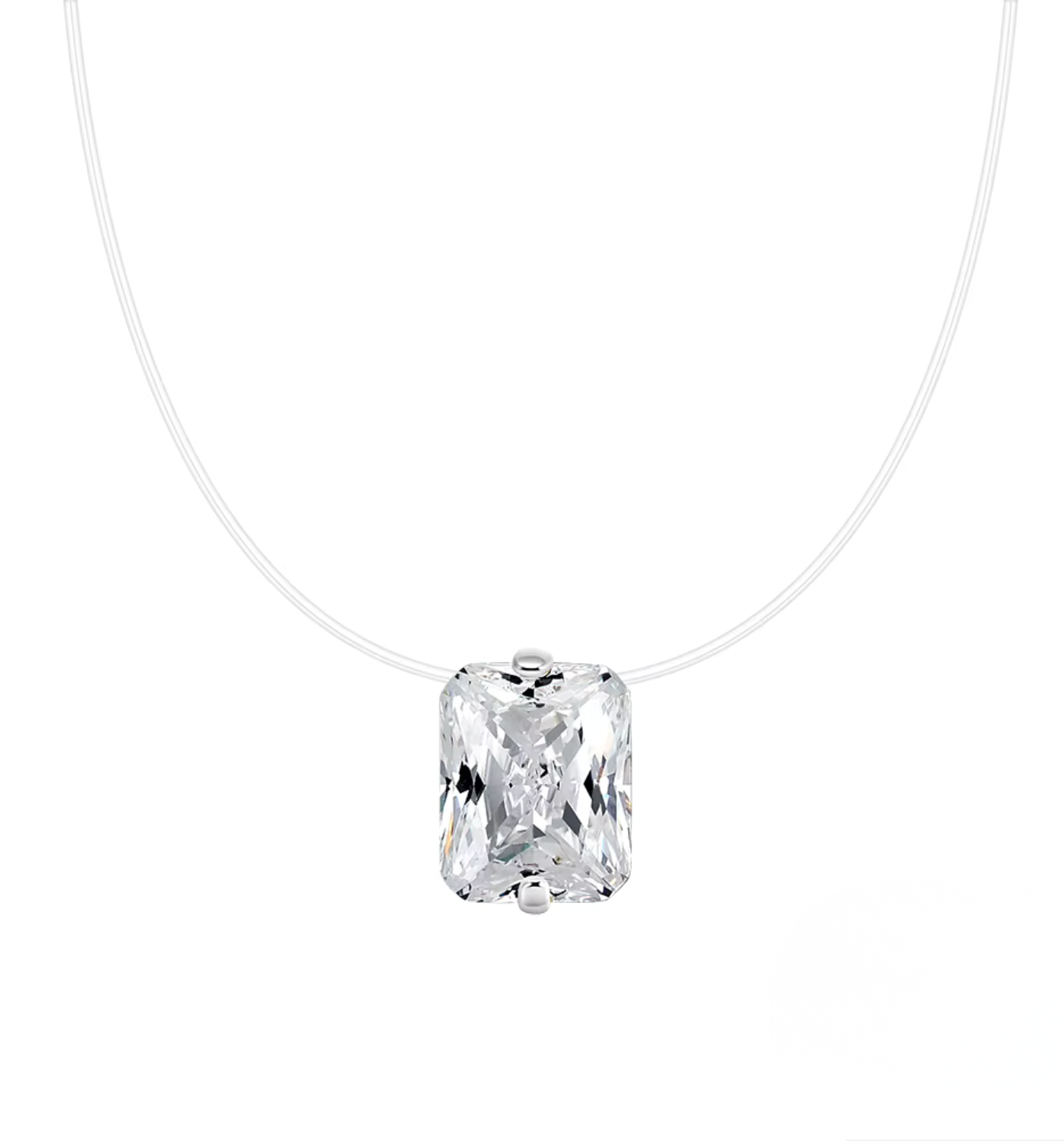 Naszyjnik Invisible Square Silver