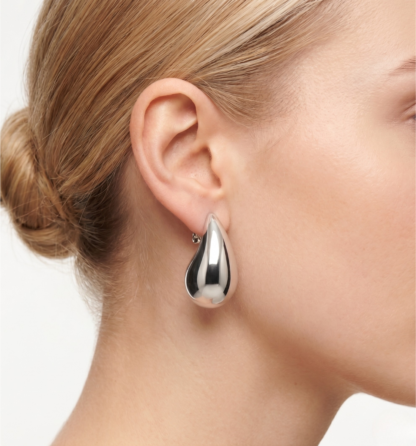 Kolczyki Tear Maxi Silver