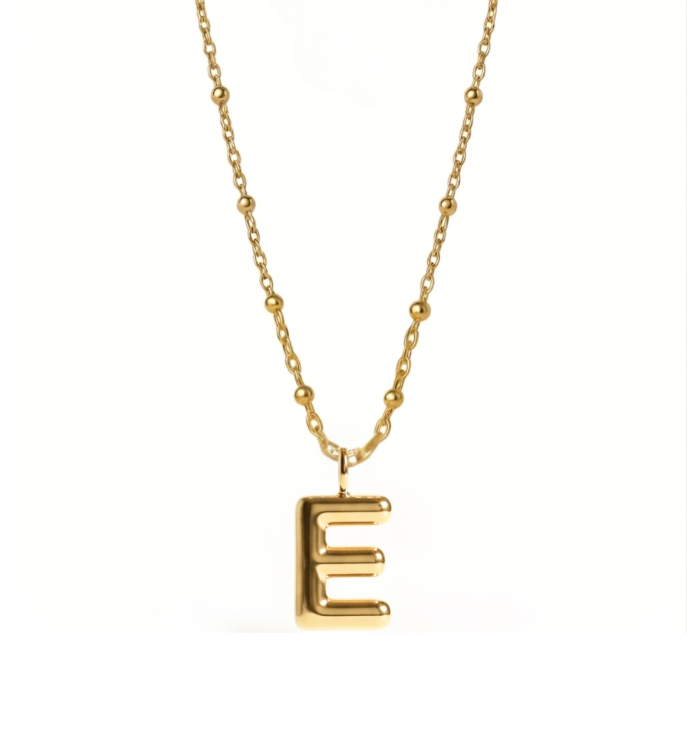 Necklace with the letter E