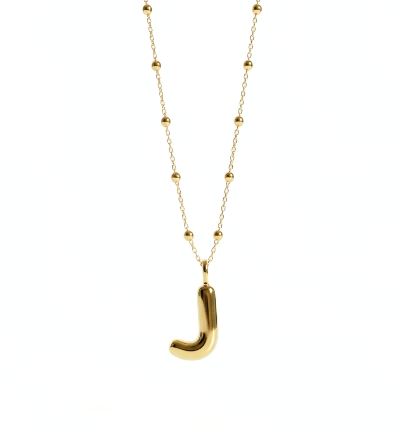 Necklace with the letter J