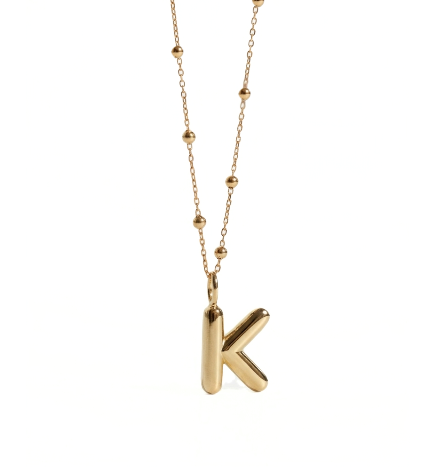 Necklace with the letter K